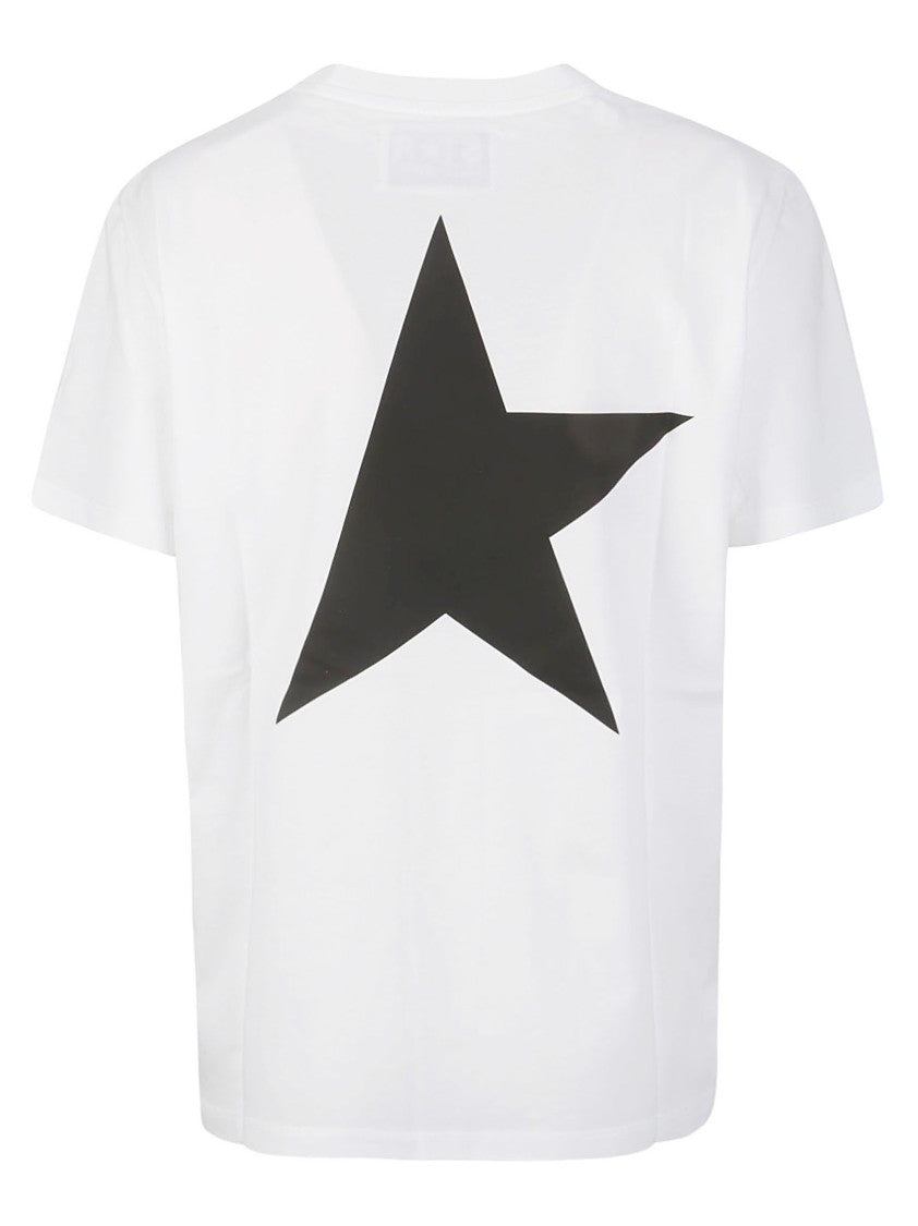 Golden Goose Relaxed Fit White Half Sleeve T-Shirt