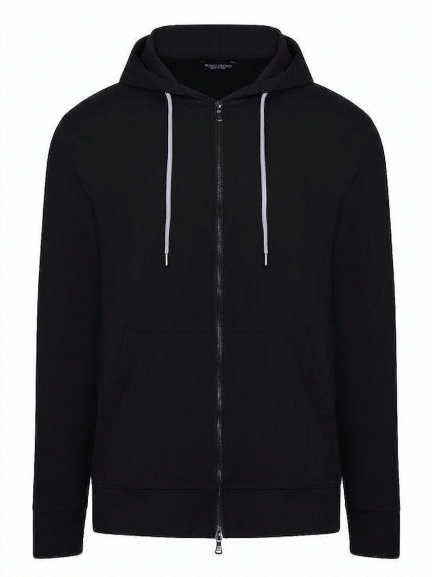 Hugo Boss Patterned Cotton Blend Zip-Up Hoodie
