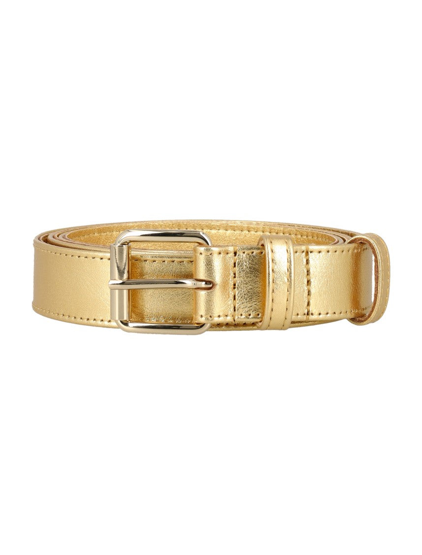 Comme Des Garçons Metallic Leather Belt