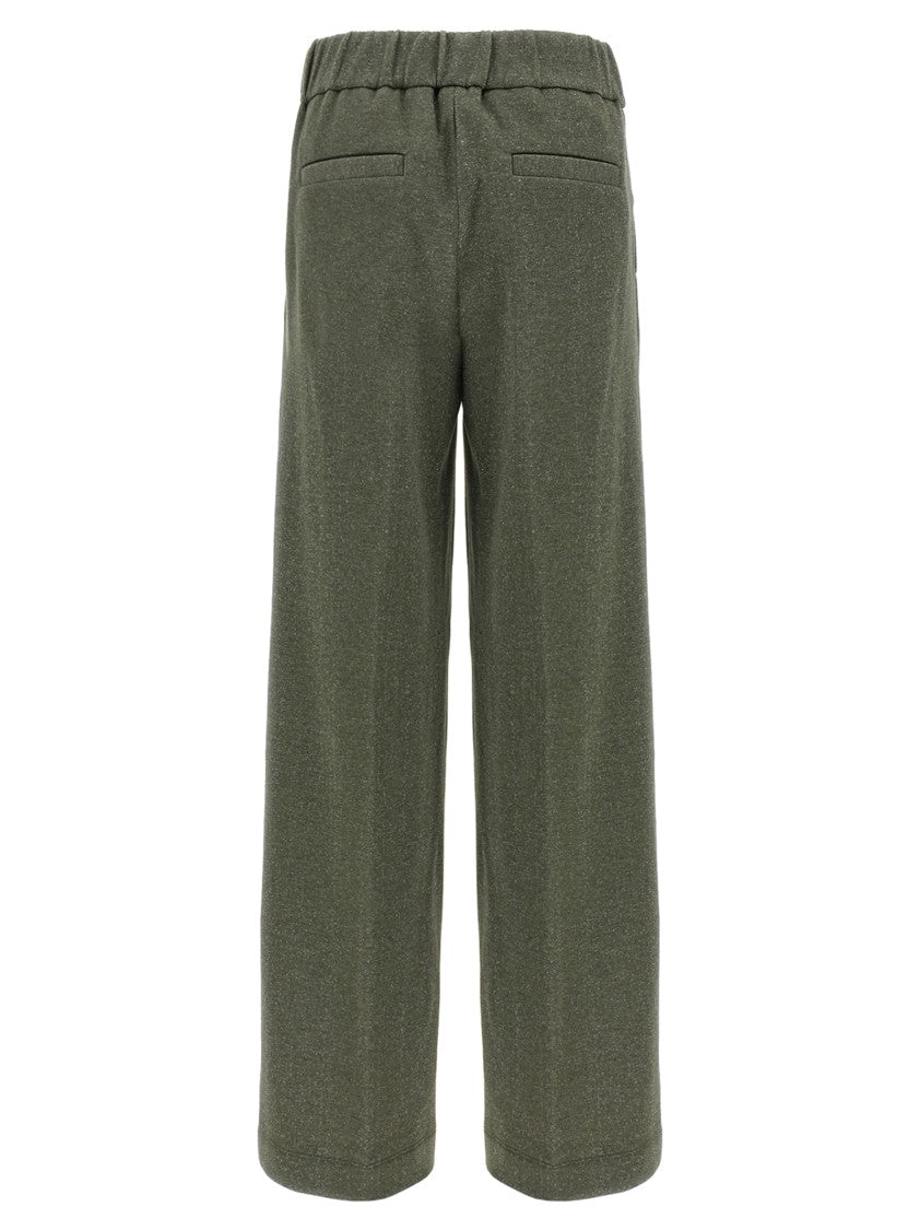 Peserico Lurex-Infused Fleece Cotton Joggers