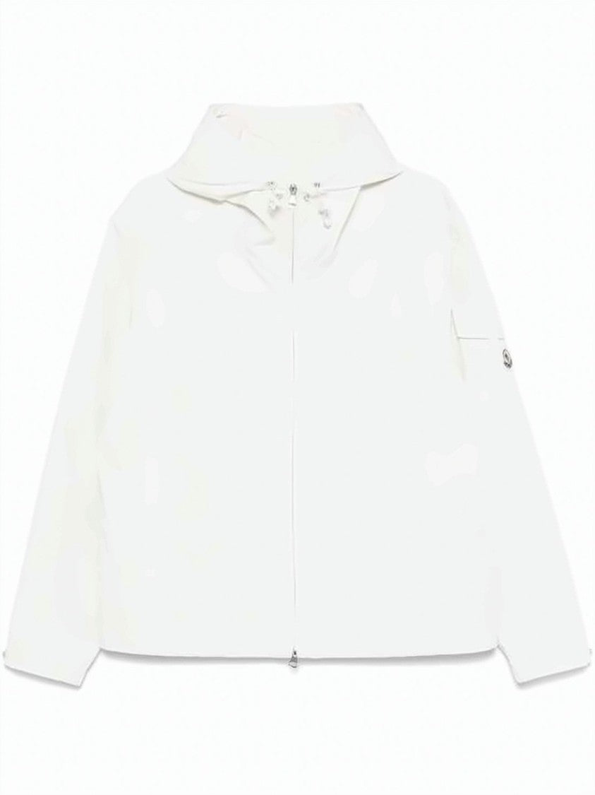 Moncler Black Sleek Minimalist Hooded Polyester Jacket