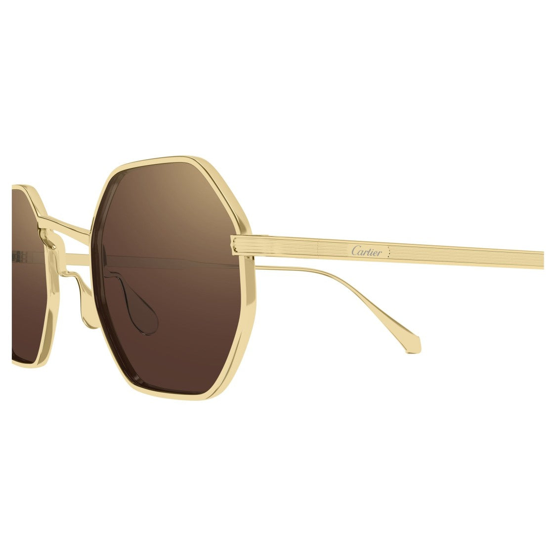 Cartier Ct0627s Polished Gold Octagonal Sunglasses