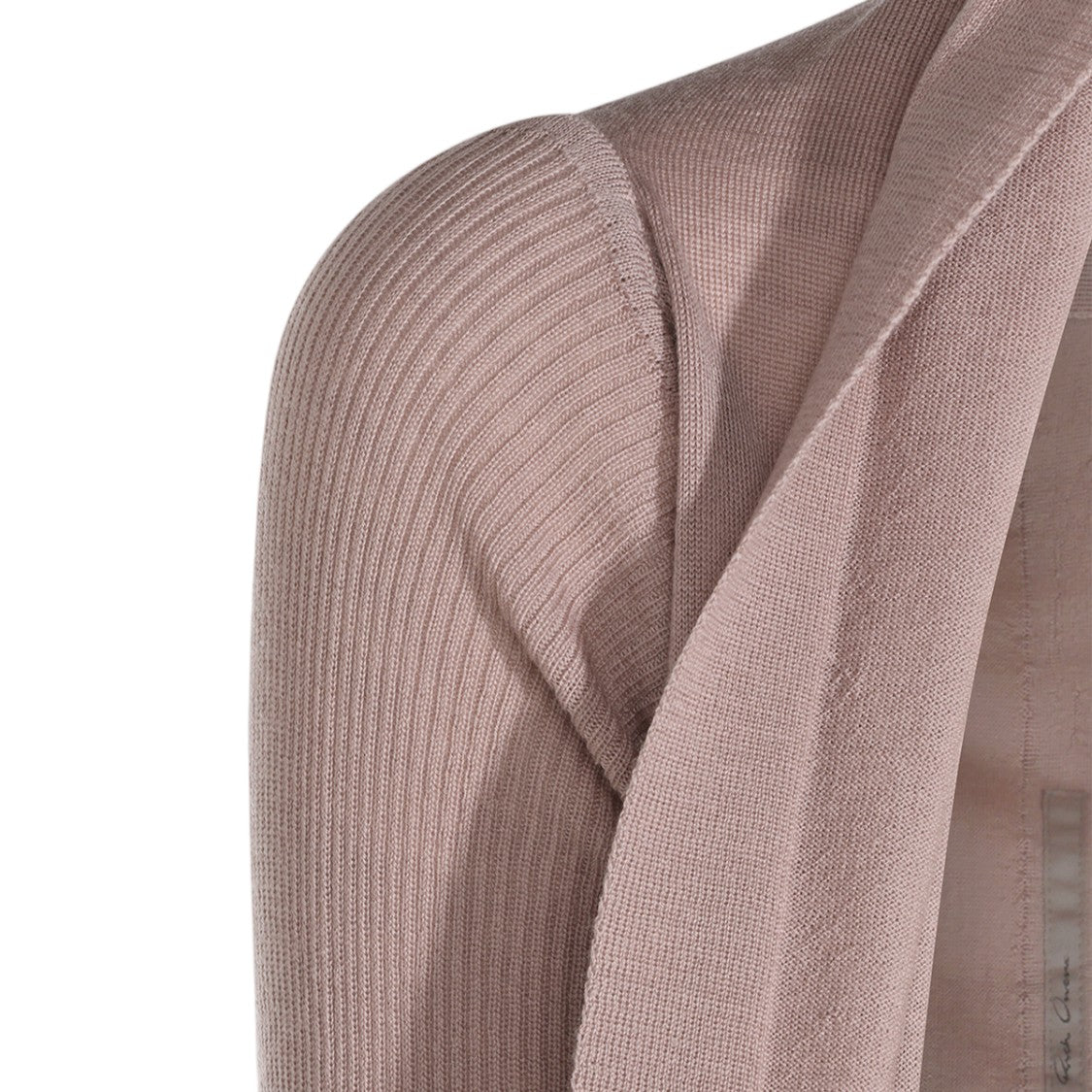 Rick Owens Draped Open Front Sweater With Asymmetrical Hem