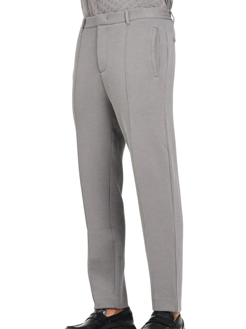 Armani Exchange Grey Slim-Fit Cotton-Blend Sweatpants