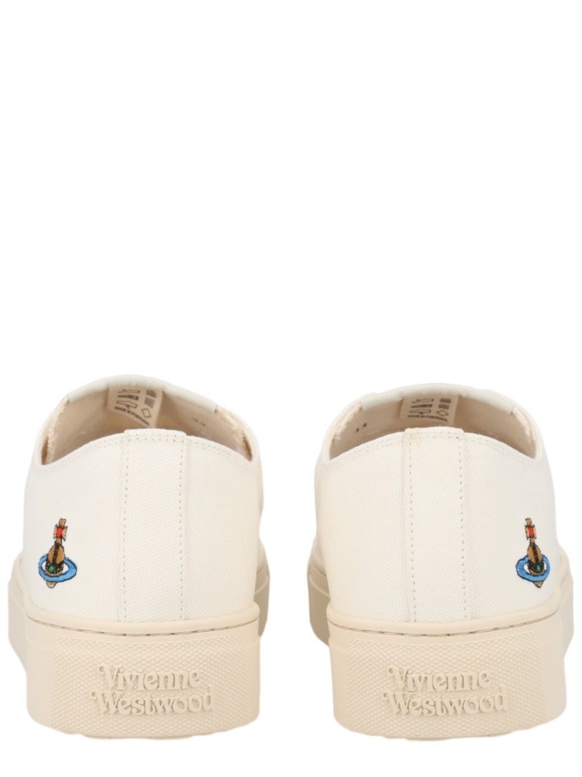 Vivienne Westwood Neutrals Low Top Primsoll Cotton Sneakers
