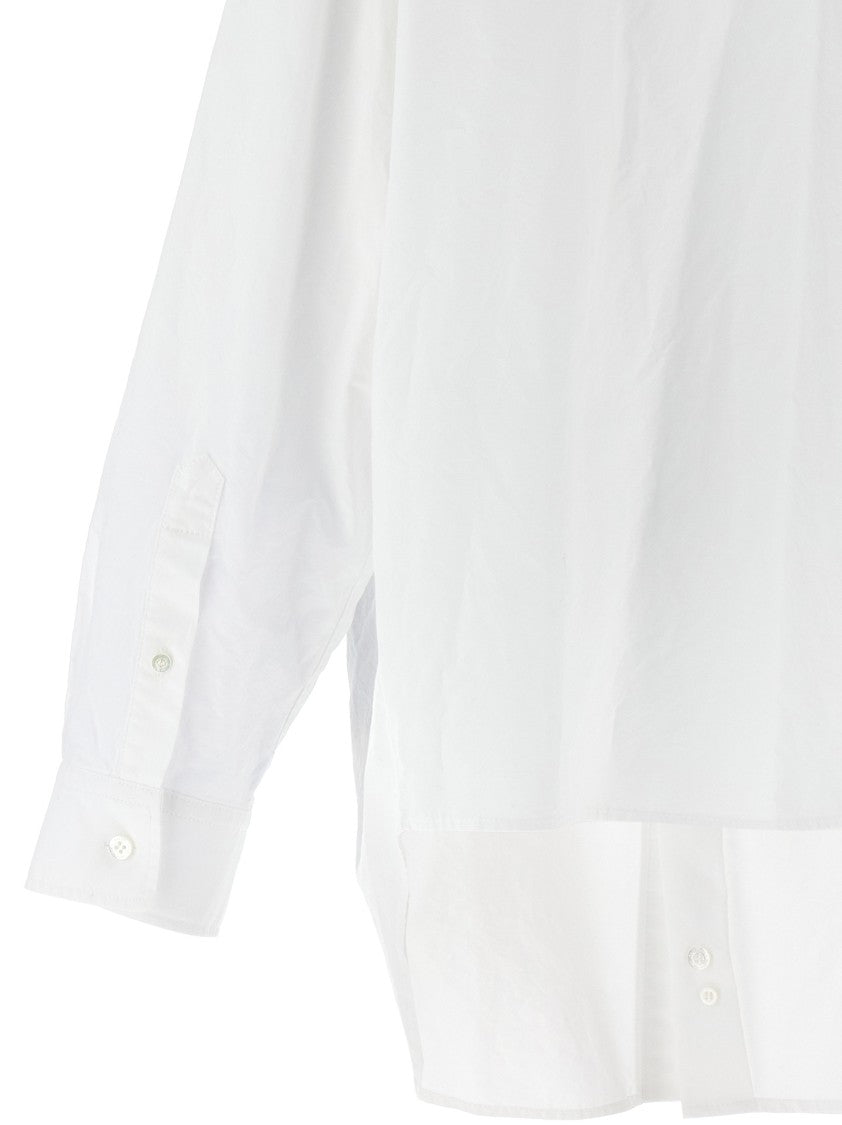 Balenciaga Relaxed Off-Shoulder Cotton Poplin Shirt