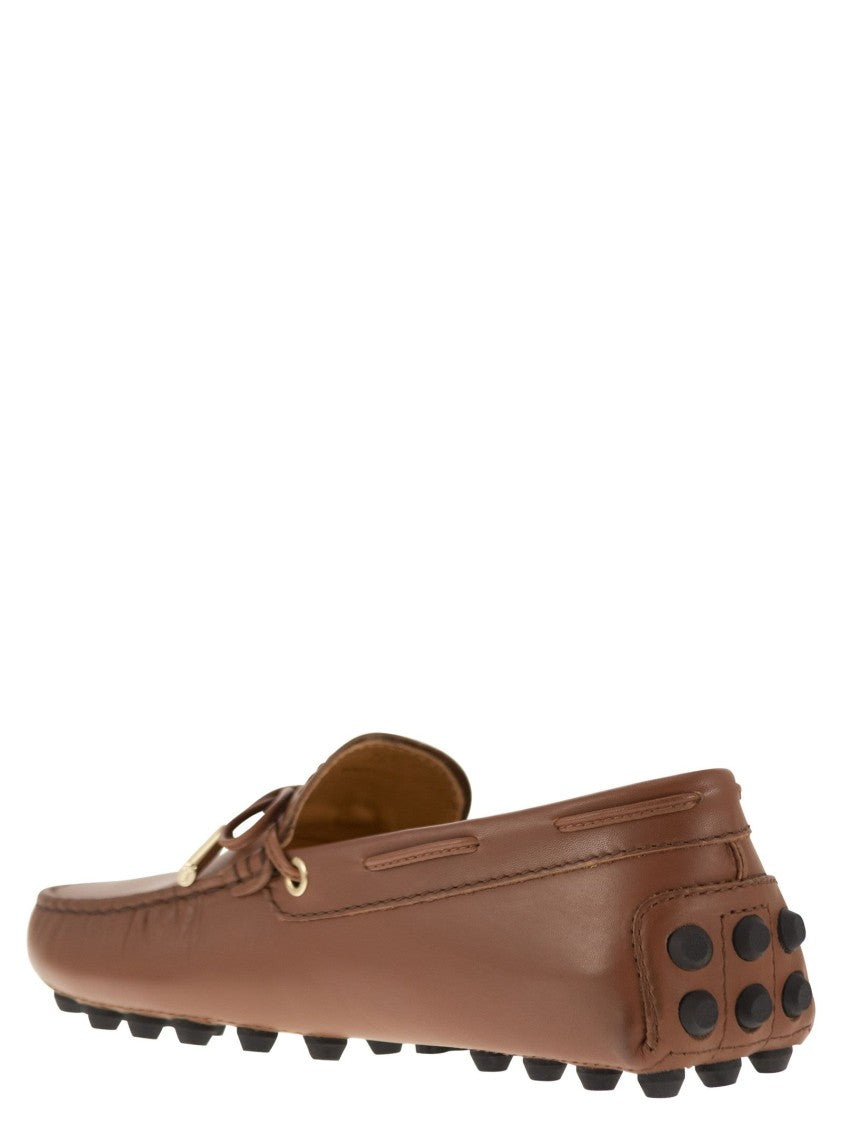 Tod's Bubble Leather Grommet With Loop Lace