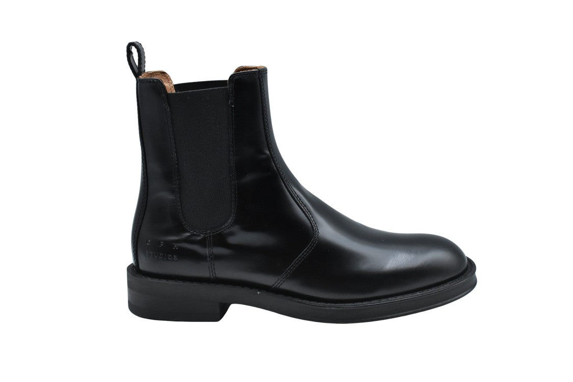 Copenhagen Studios Black Ankle Boots With Polished Finish