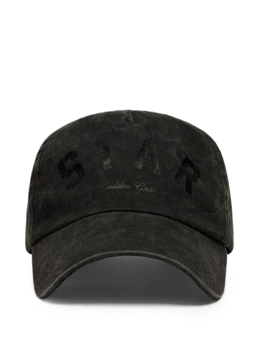 Golden Goose Gray And Black Six-Panel Hat