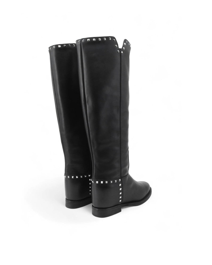 Via Roma 15 Black Santa Monica Slit Boot