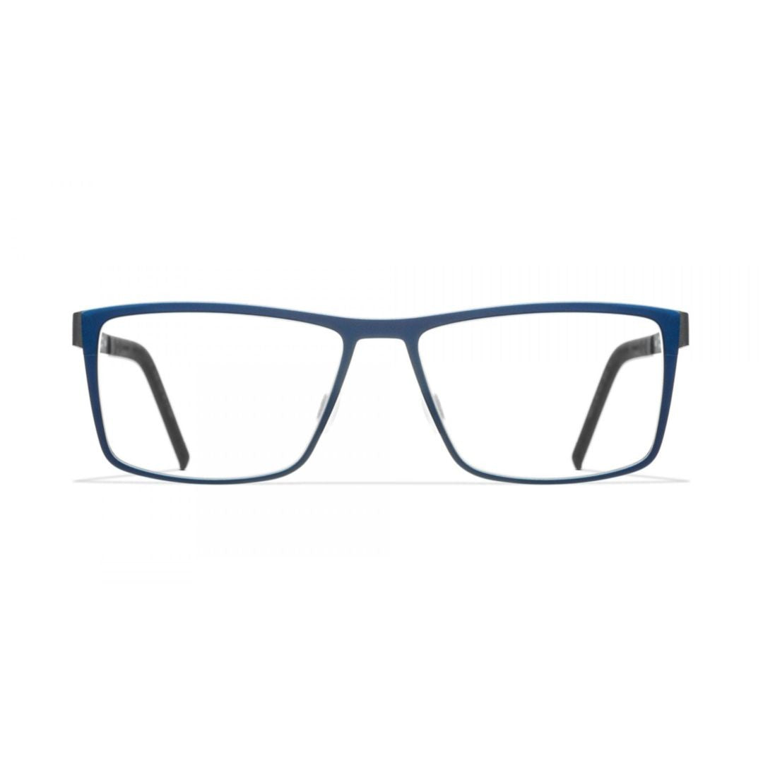 Blackfin Bf865 Nashville Matte Blue Rectangular Frame Eyeglasses With Textured Temples