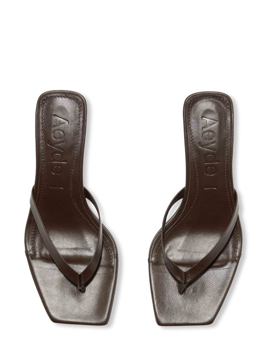 Aeydē Brown Wilm Nappa Leather Sandals