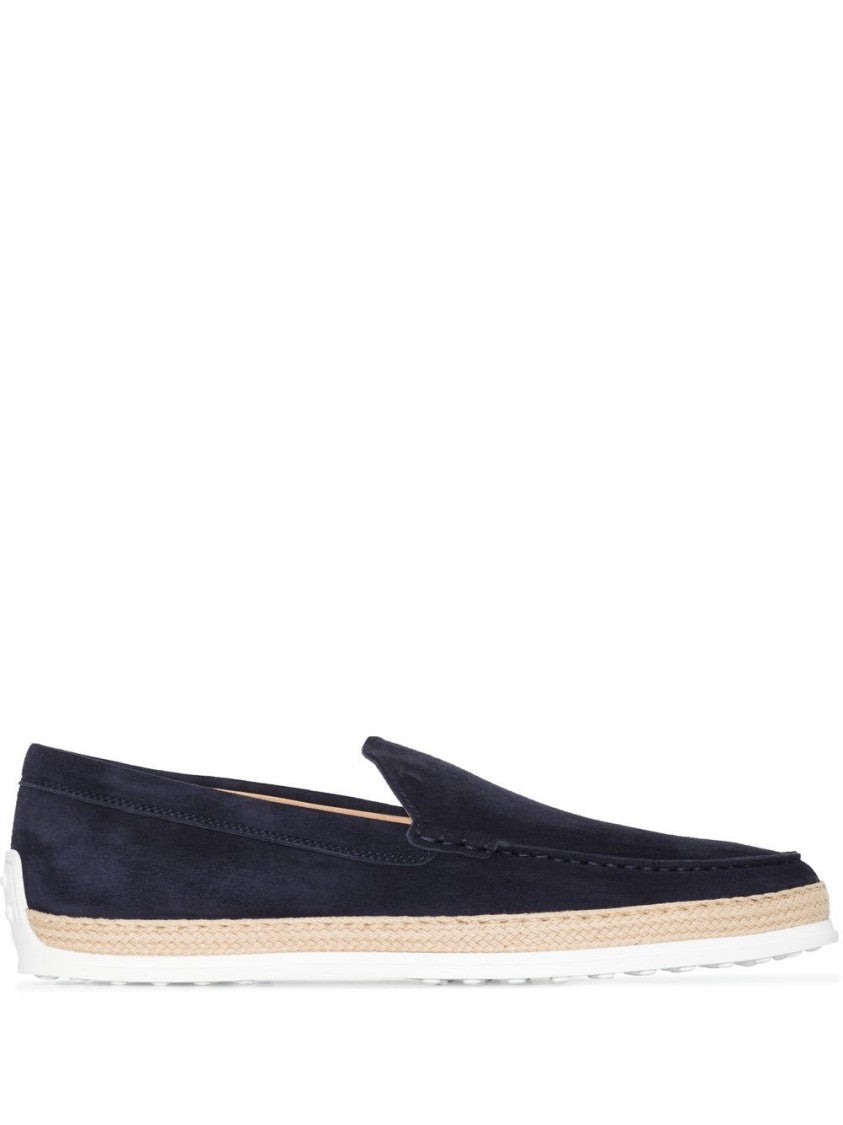 Tod's Suede Slip-On Shoes With Woven Accents