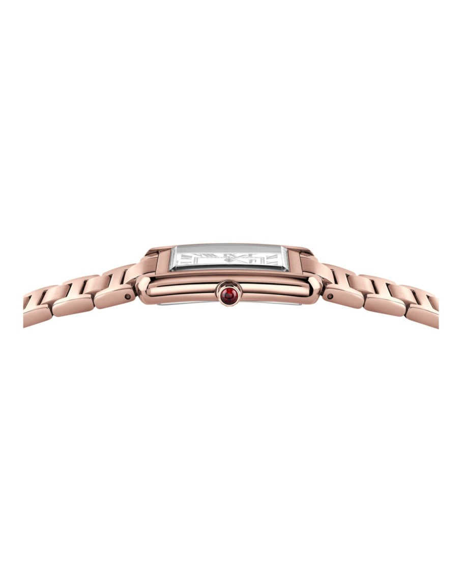 Ferragamo Rose Gold Stainless Steel Rectangular Portrait Watch