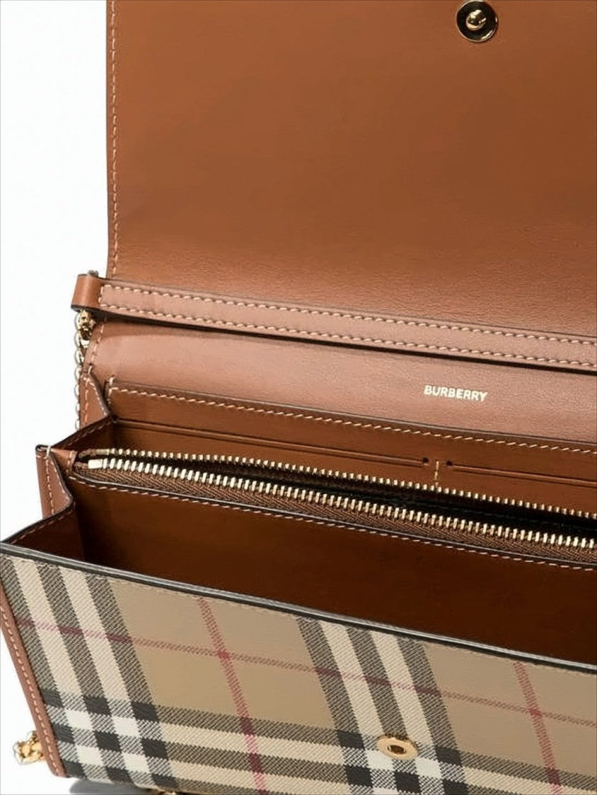 Burberry Check Pattern Crossbody Bag
