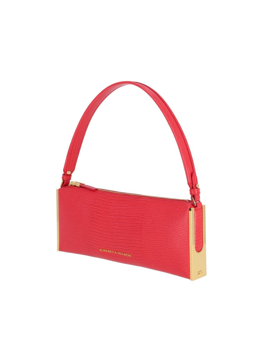 Elisabetta Franchi Red Textured Handbag