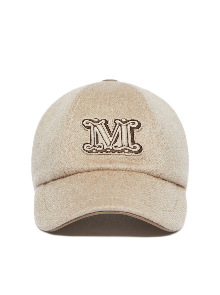 Max Mara Double-Layered Cashmere Baseball Cap With Embroidered Monogram