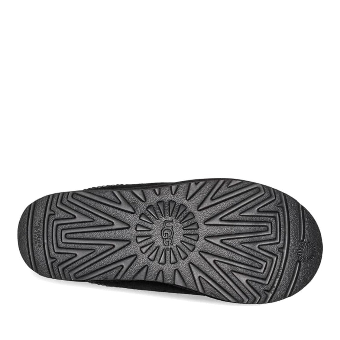 Ugg Tasman Black Wool-Lined Decorative Stitch Indoor Slippers