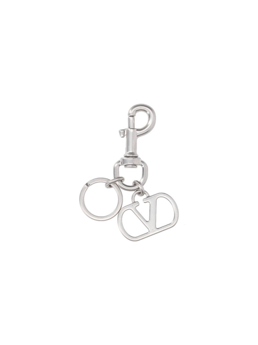Valentino Garavani "Vlogo Signature" Keychain – Silver