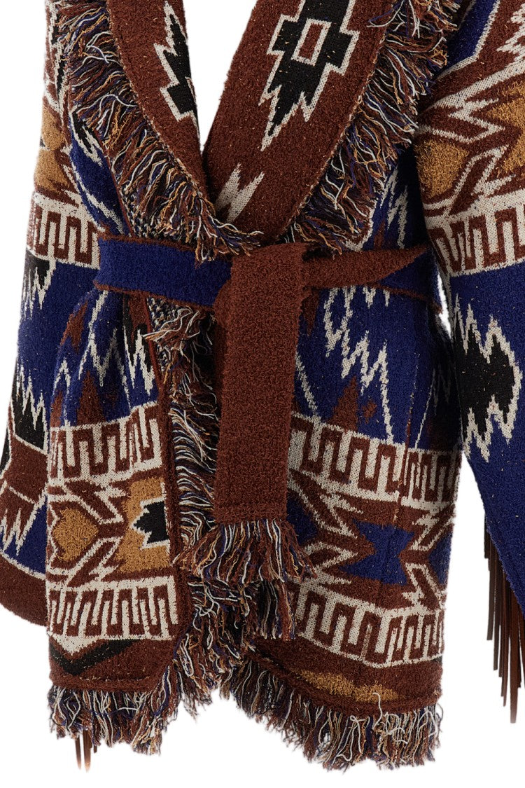 Alanui The Amazing Journey Fringed Virgin Wool Cardigan