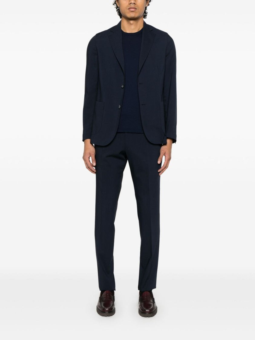 Barba Tailored Black Suit With Notch Lapels