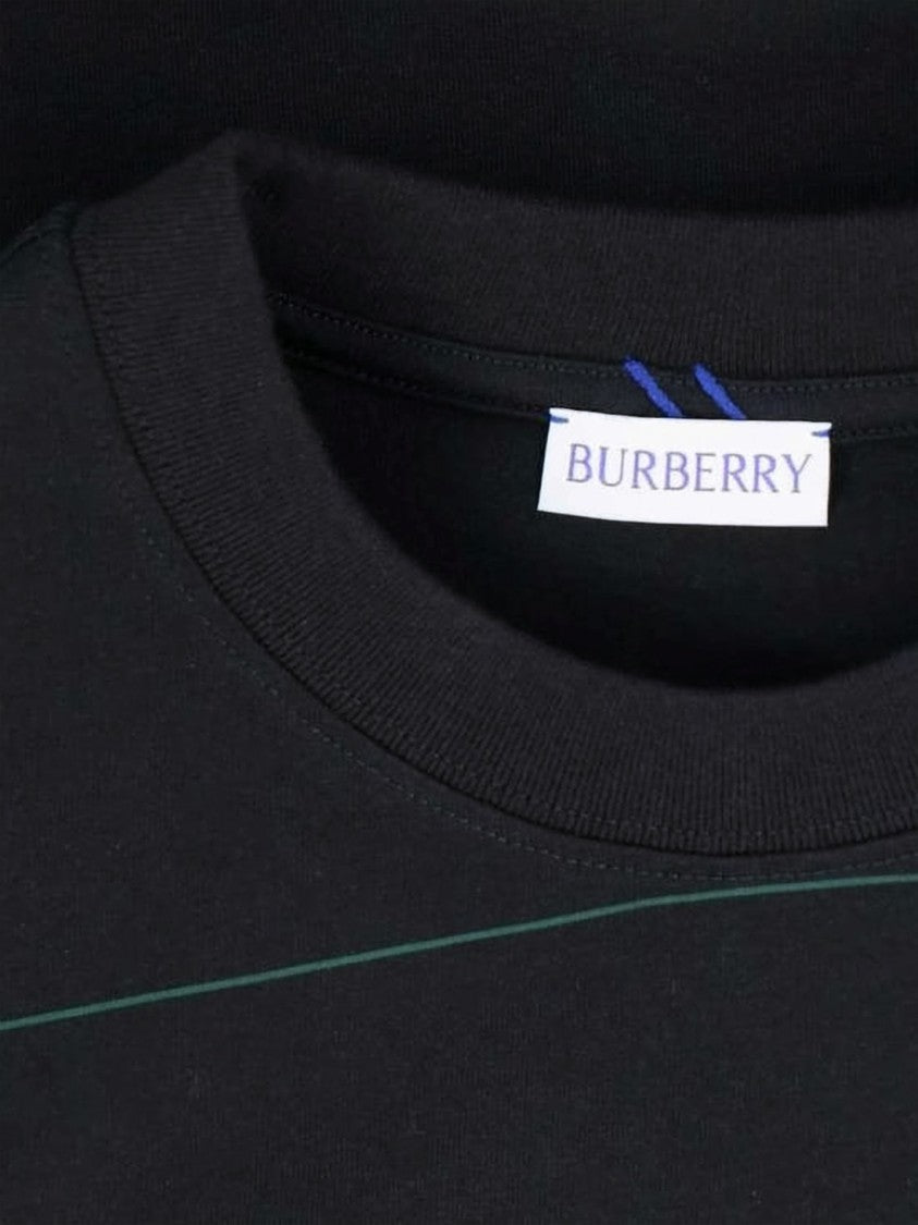 Burberry Relaxed Fit Short-Sleeve T-Shirt With Subtle Stripe Pattern