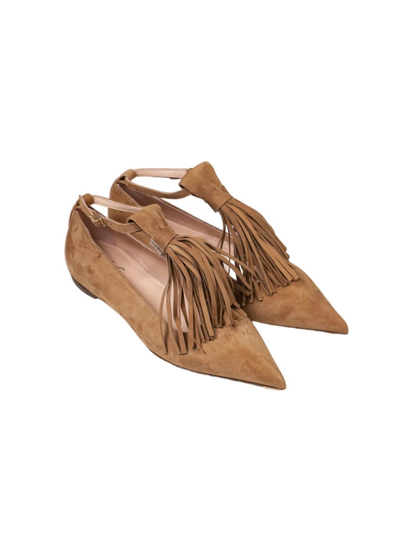 Agl Fergy Suede Pointed-Toe Flats