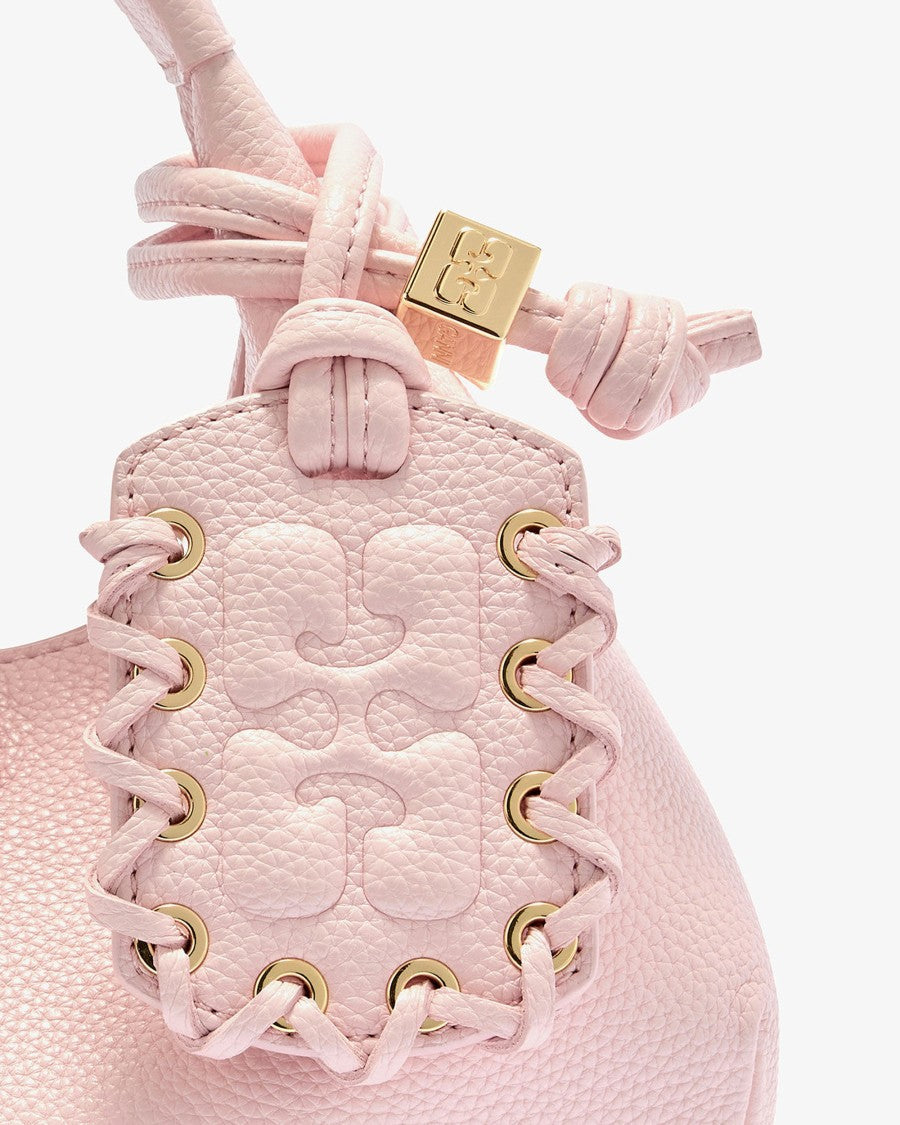 Ganni Chalk Pink Mini Hobo Bag
