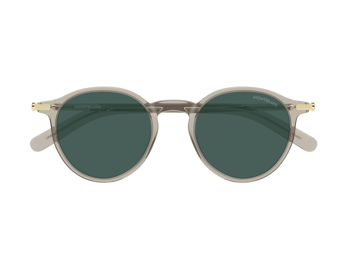 Montblanc Gold Beige Mb0461s Translucent Round Sunglasses
