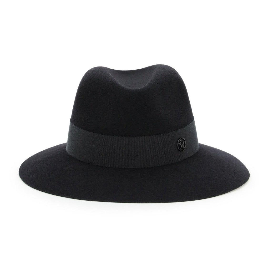 Maison Michel Wide-Brimmed Rabbit Felt Hat With Ribbon Band