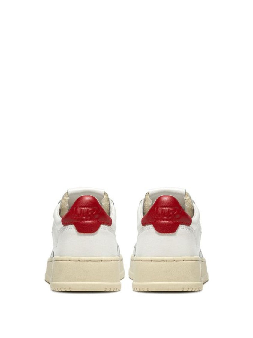 Autry White Red Perforated Sneakers