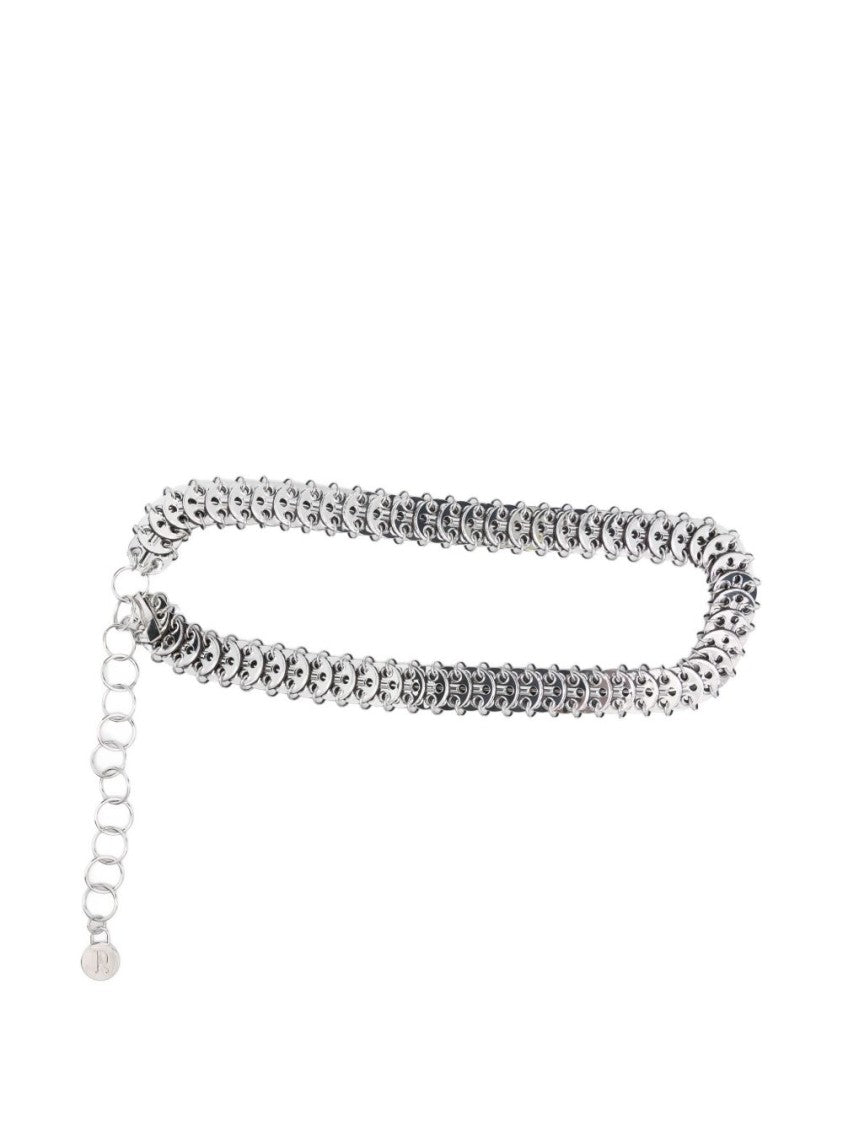 Rabanne Chain-Link Design Brown Belt