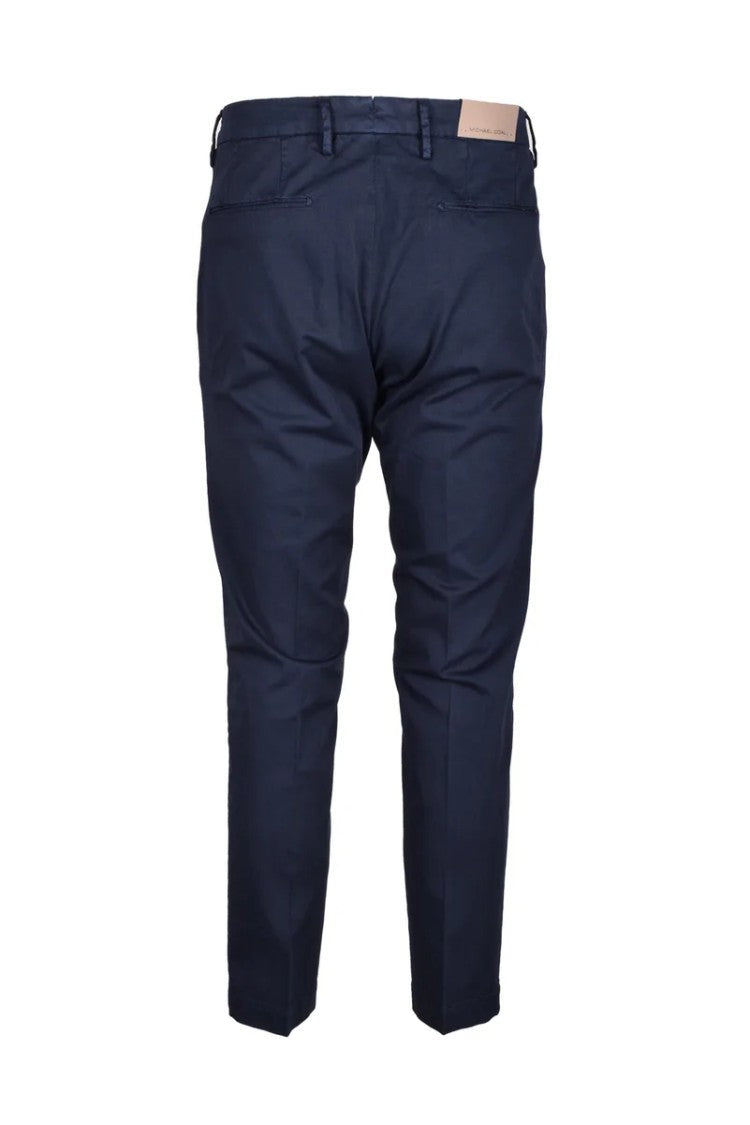 Michael Coal Cropped Tailored Trousers With Subtle Sheen