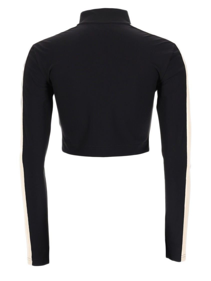 Palm Angels Logo Cropped High-Collar Bomber Jacket