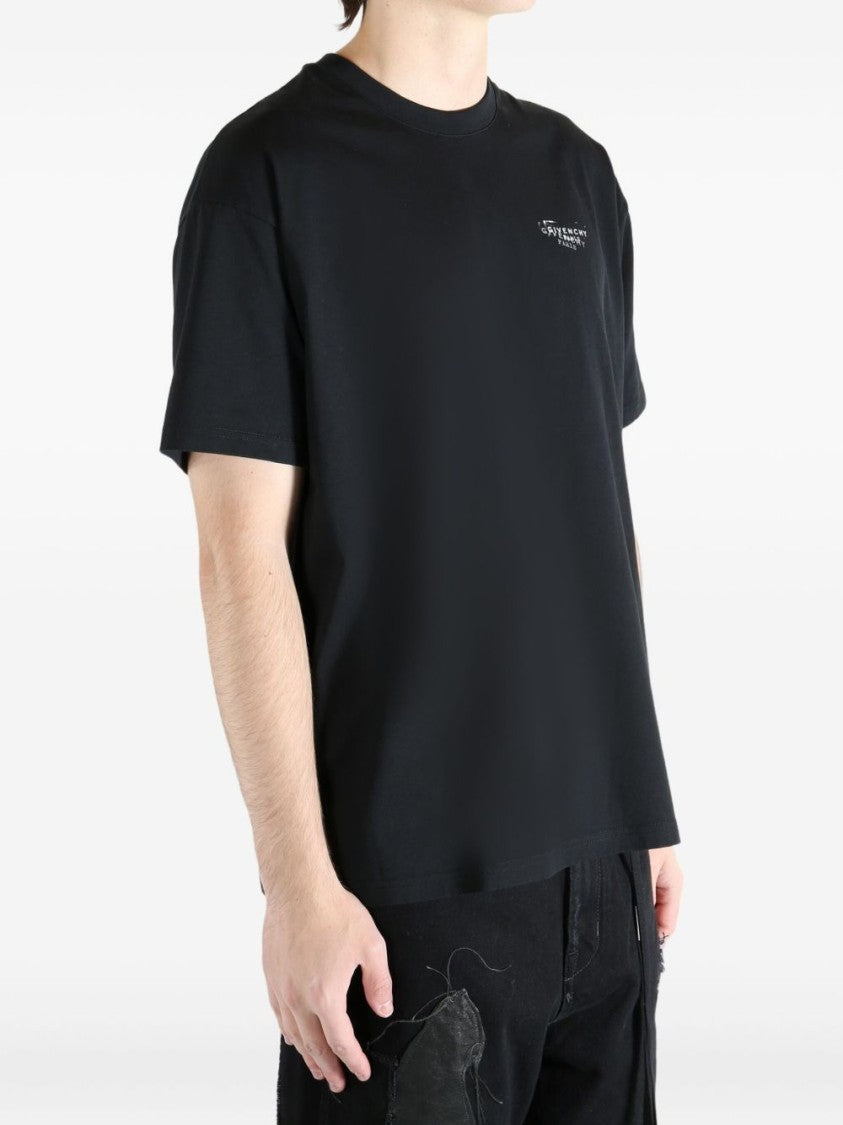Givenchy Black Silk And Nylon Short T-Shirt