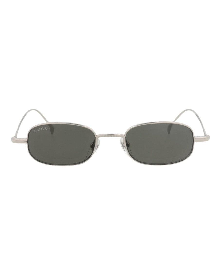 Gucci Square-Frame Metal Sunglasses With Velvet Case