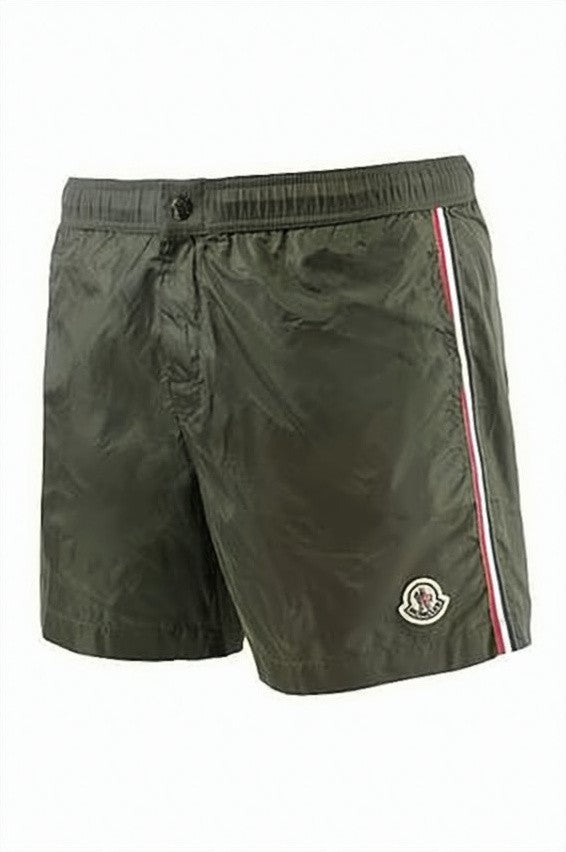 Moncler Short-Length Shorts With Tricolor Stripe