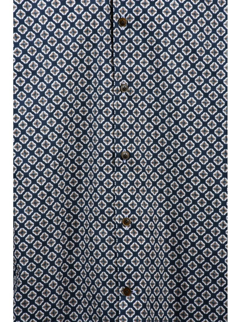 Sonrisa Fior Di Cotone Sonrisa Fior Di Cotone Geometric Patterned Cotton Shirt