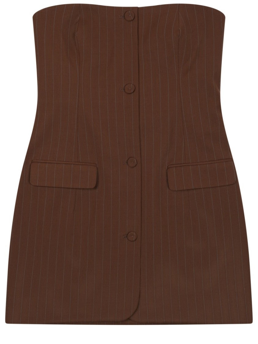 Jean Paul Gaultier Strapless Virgin Wool-Blend Mini Dress