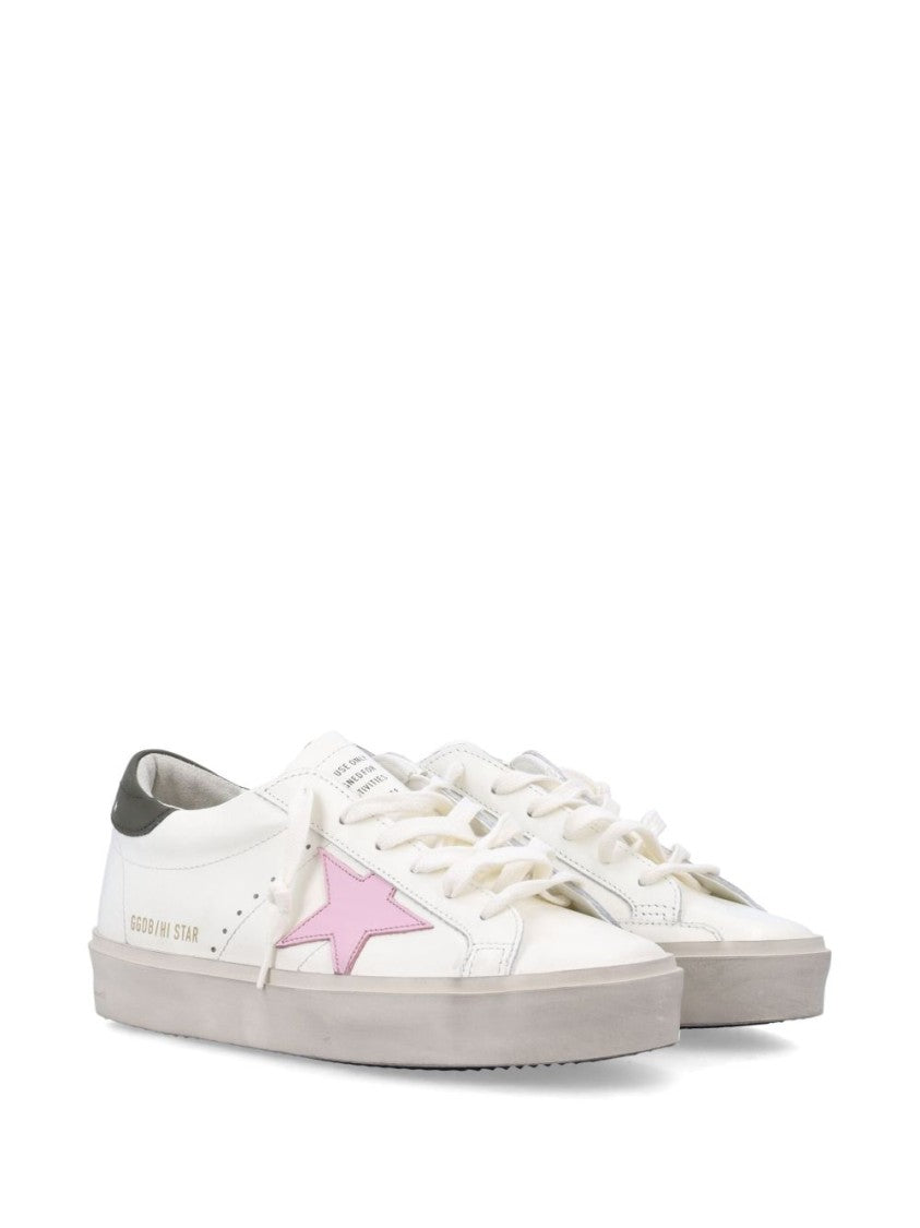Golden Goose Pristine White Sneakers With Contrasting Details