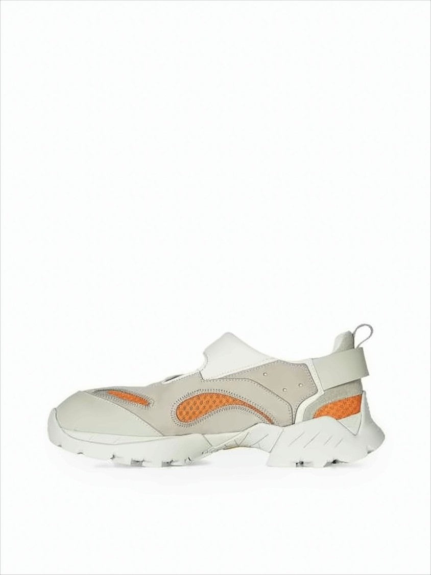 Roa Sporty White Sneakers With Calf Leather Accents