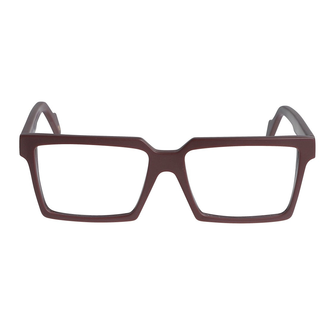 Kador Pierre Rectangular Burgundy Frame Sunglasses With Gold Accents