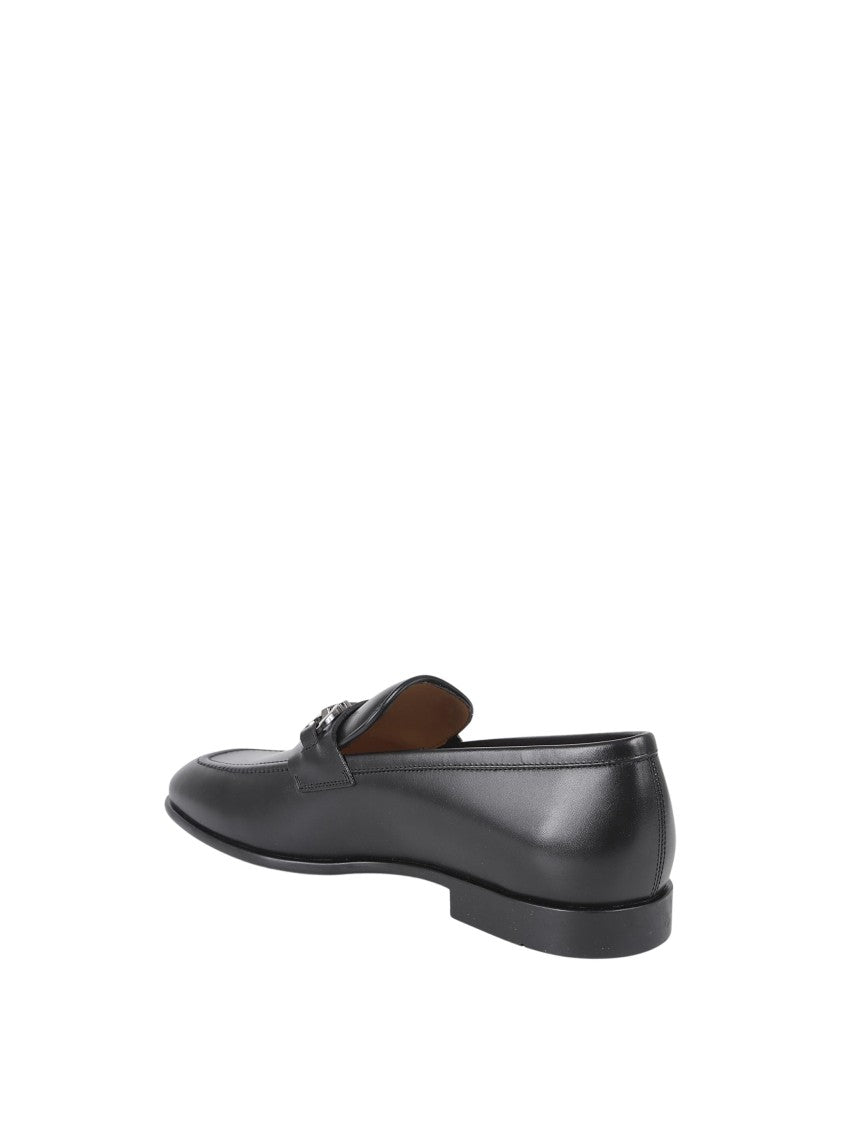Ferragamo Refined Black Calf Leather Loafers