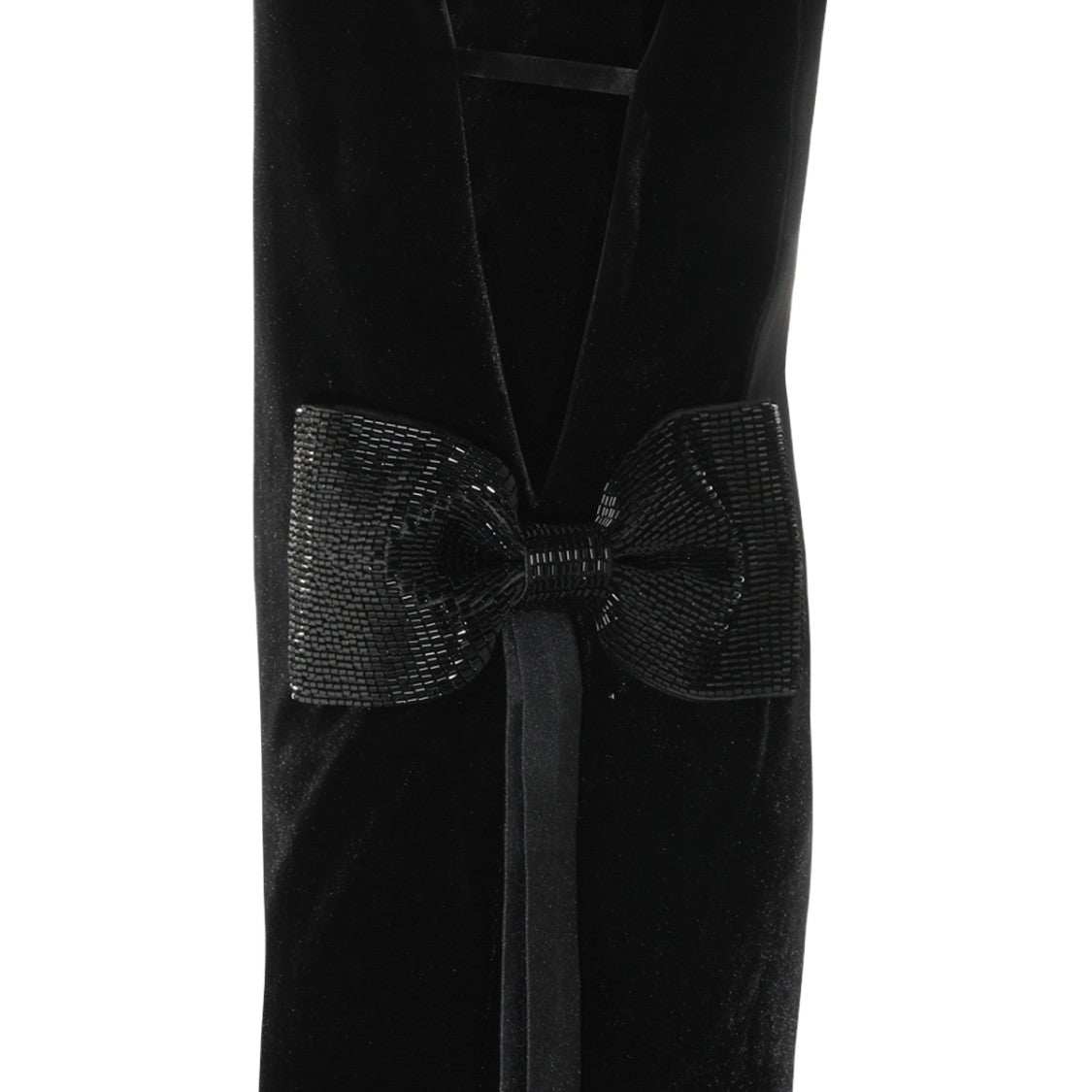 Self-Portrait Black Sleeveless Velvet Maxi Dress