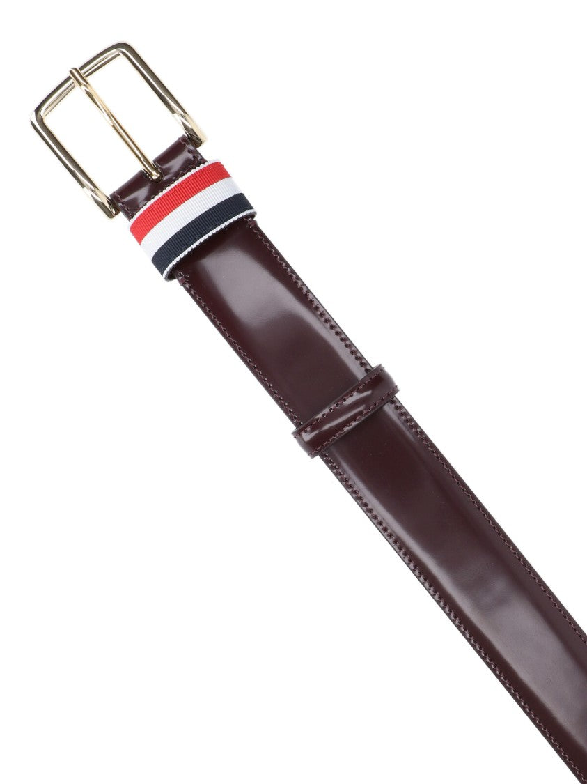 Thom Browne "Striped Loop" Belt – Brown