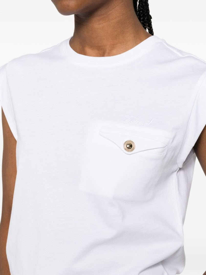 Twin-Set Optical White Relaxed Fit T-Shirt