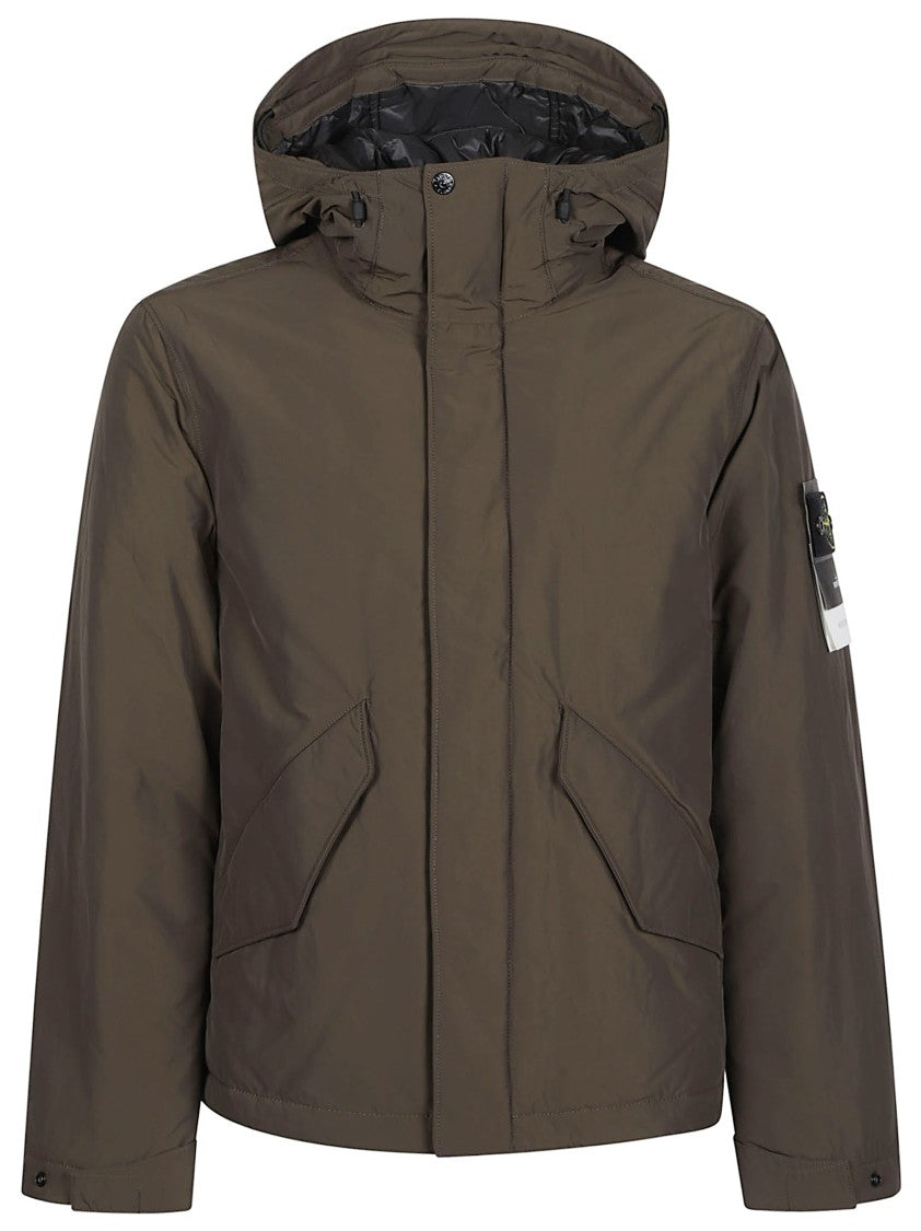 Stone Island Cropped High Collar Down Jacket