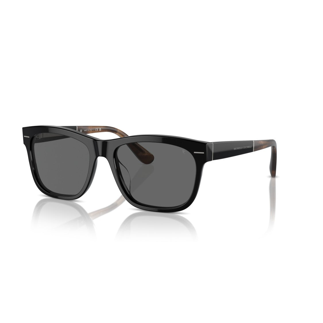 Brunello Cucinelli 0Bc4003s Rectangular Acetate Sunglasses With Tortoiseshell Temples