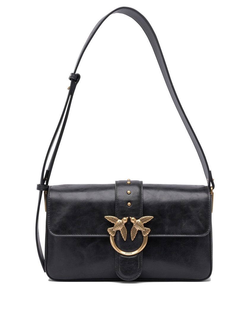 Pinko Rectangular Leather Crossbody Bag