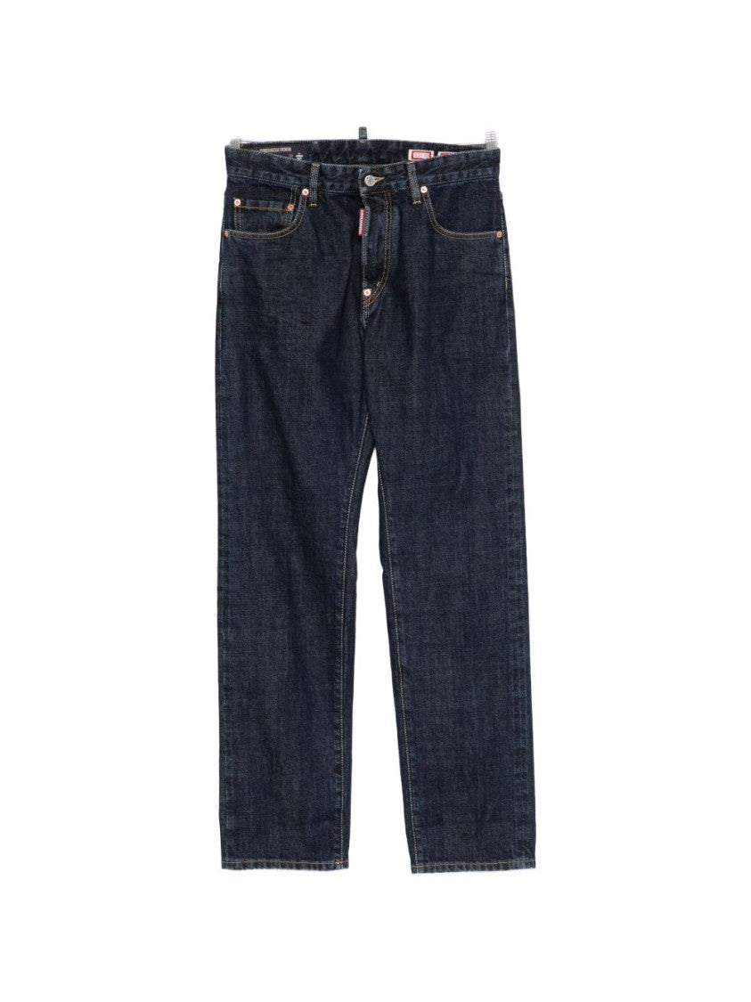 Dsquared2 Dark Indigo Straight-Leg Denim Jeans